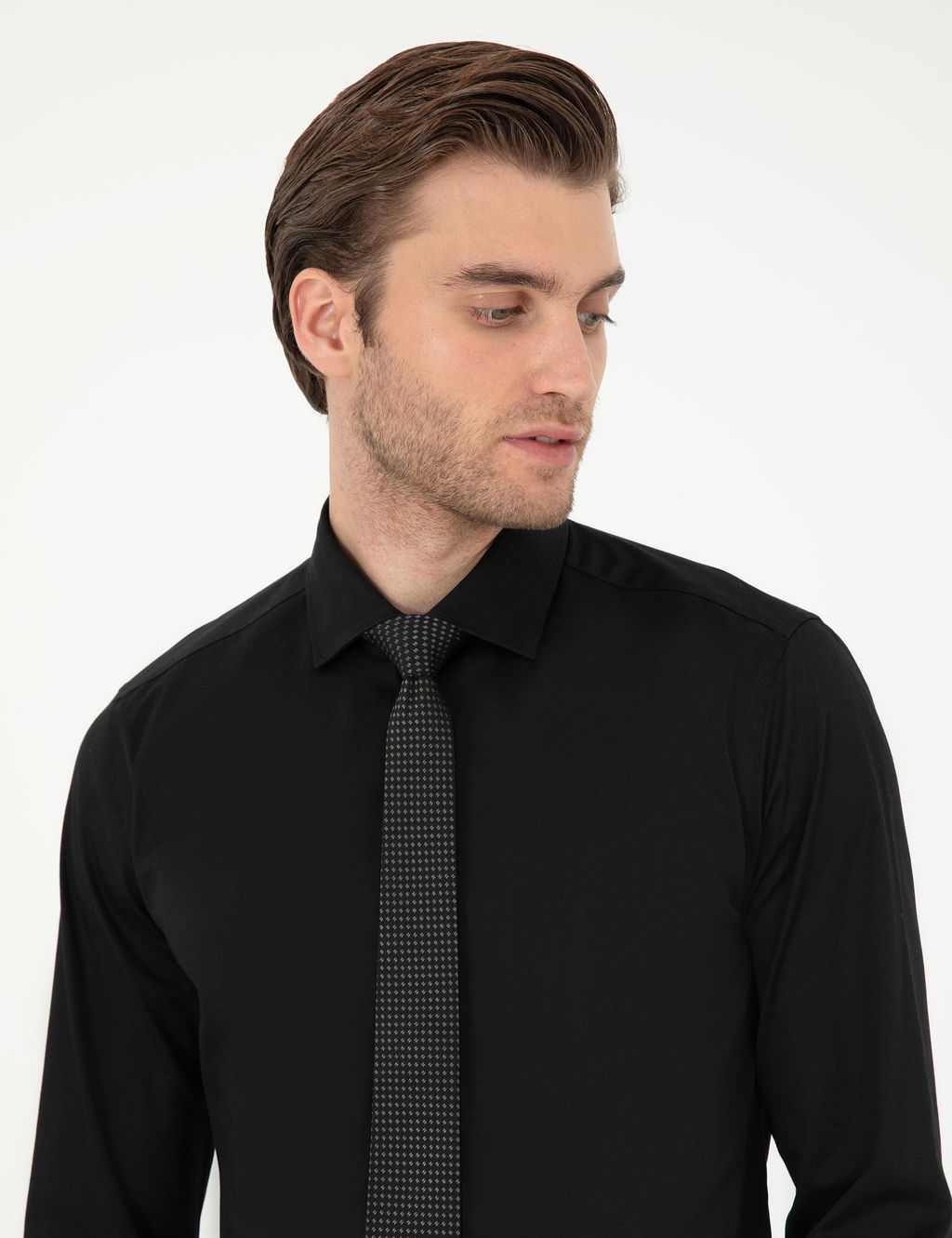 Siyah Ex. Slim Fit Uzun Kollu Basic G_mlek - Pierre cardin фото 9