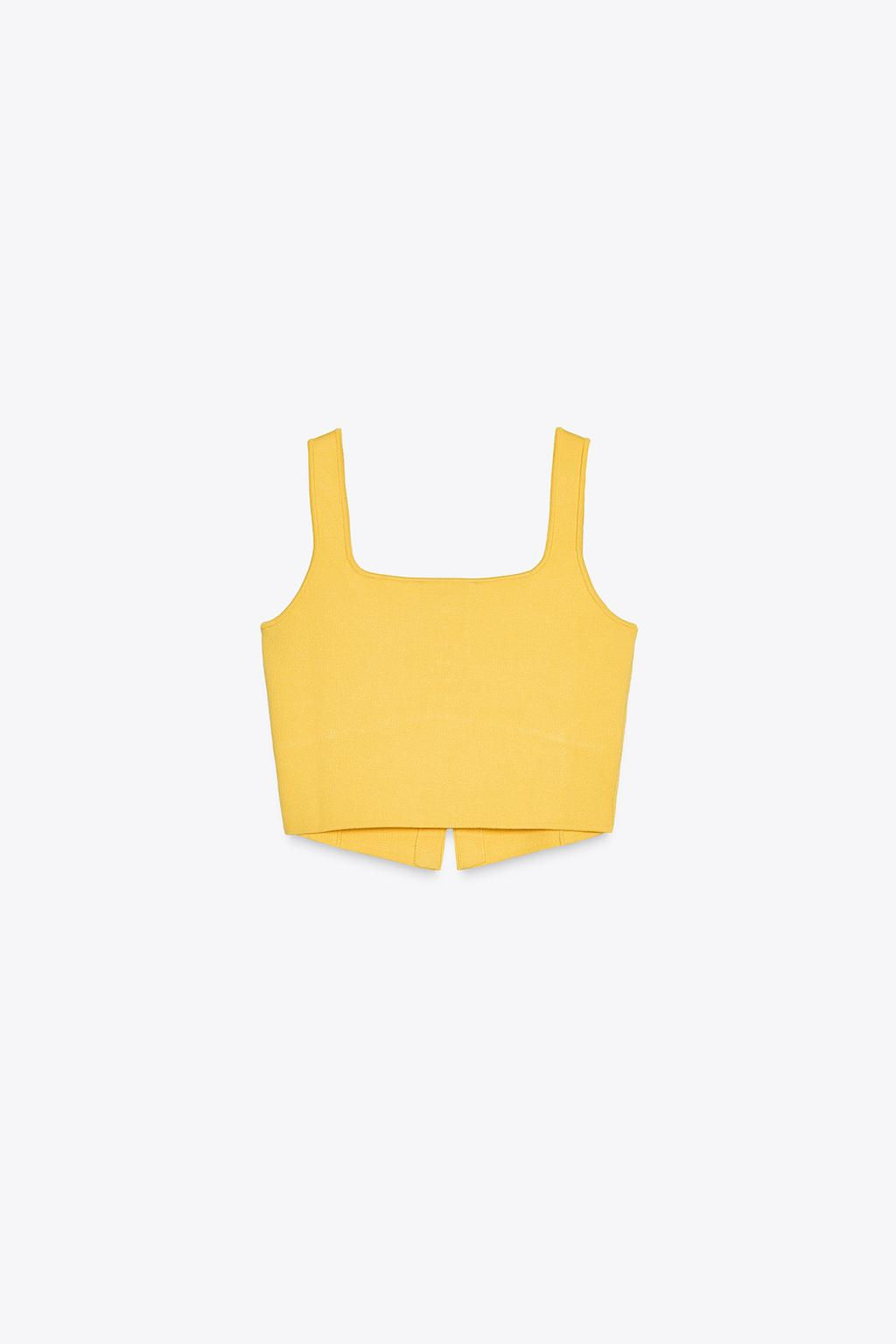 PLAIN KNIT CROP TOP - Zara фото 13