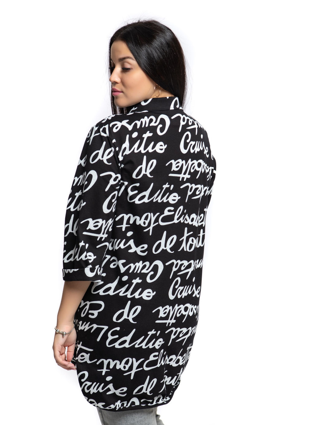 445 Туника "Буквы на черном"