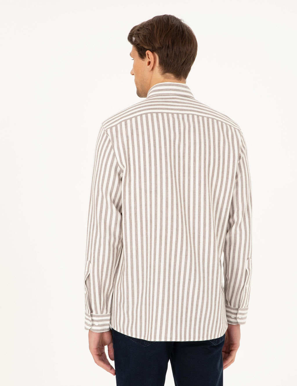 Рубашка Regular Fit коричневая