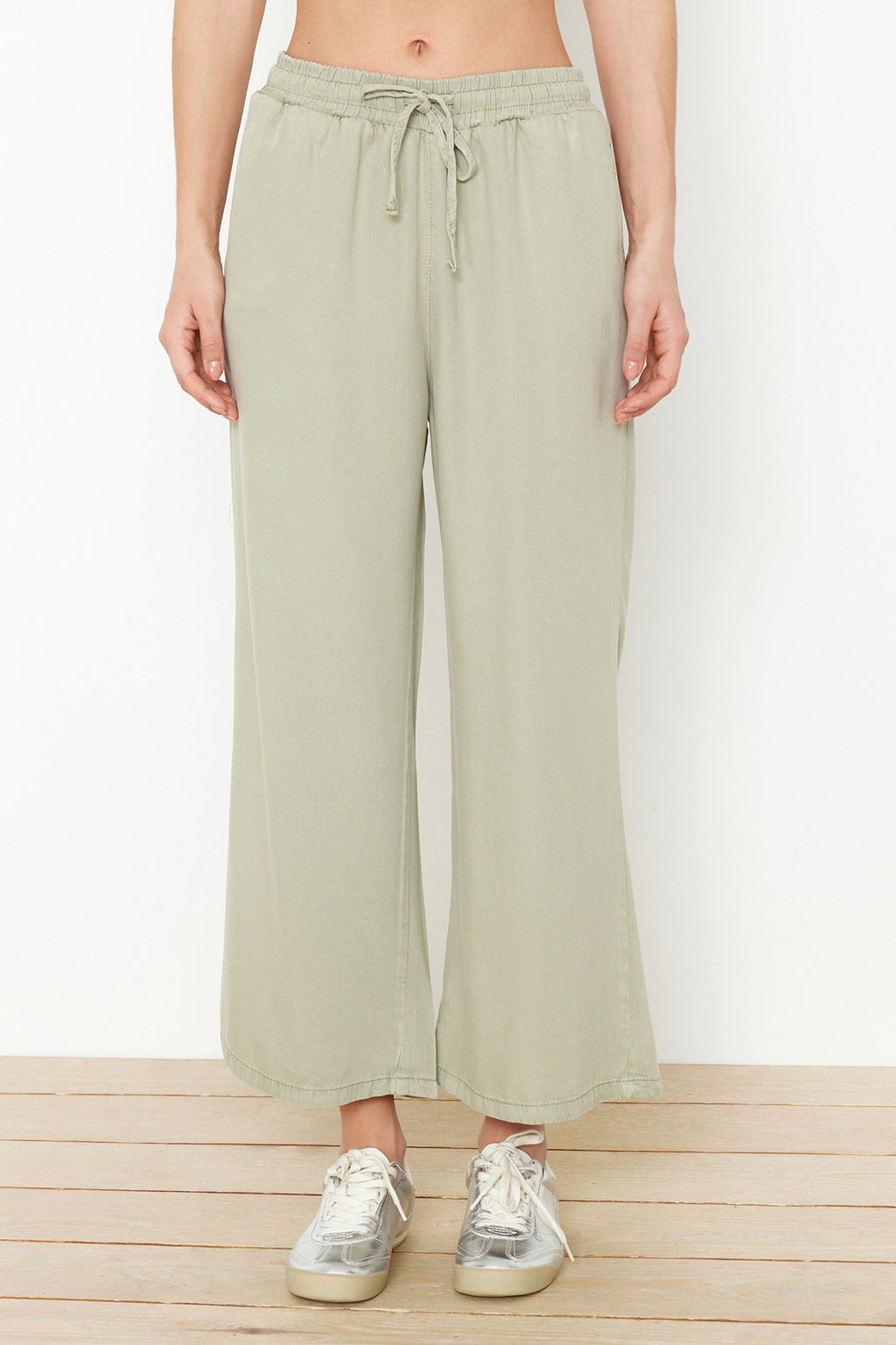 Mint %100 Tencel Beli Lastikli Yuksek Bel Culotte Jeans TWOSS24JE00285 - Trendyolmilla фото 5