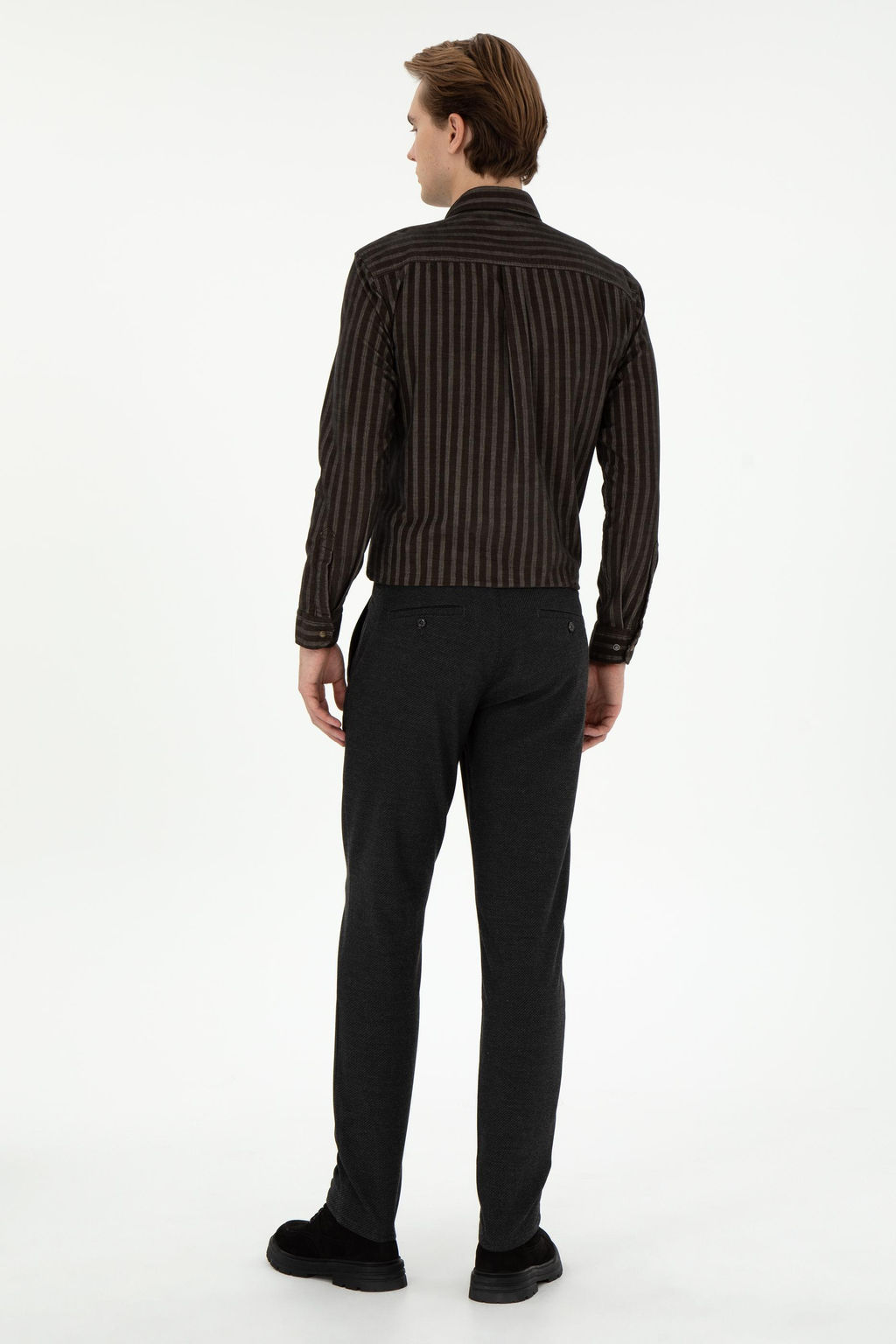 Мужские брюки из плотной ткани антрацитового цвета Неожиданная скидка в корзине - U.s. polo assn фото 4