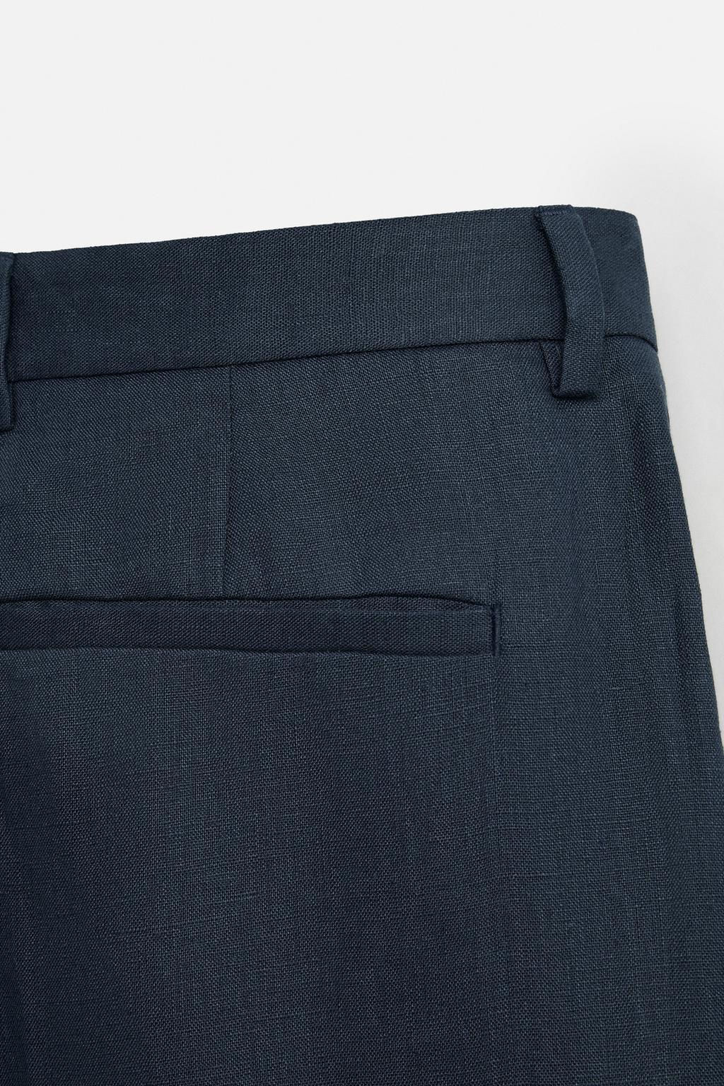 100% LINEN PLEATED TROUSERS - Zara фото 31