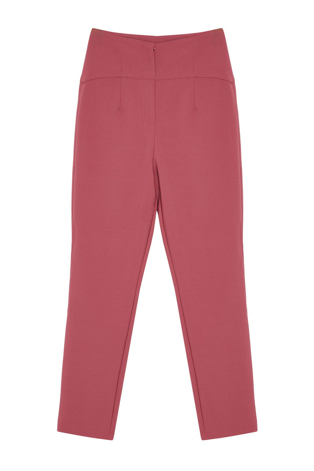 TRENDYOLMILLA Siyah Cigarette Dar Paca Bel Dikis Detayl? Dokuma Kumas Pantolon TWOSS20PL0388  фото 6