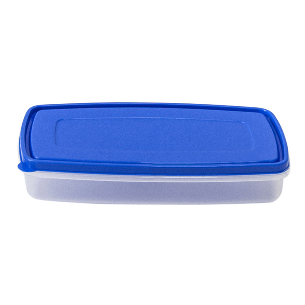 Контейнер пластмассовый Город первого салюта 1л, 24х13х4,4см, полипропилен, прямоугольный, синий (Россия) - Домашняя мода фото 2