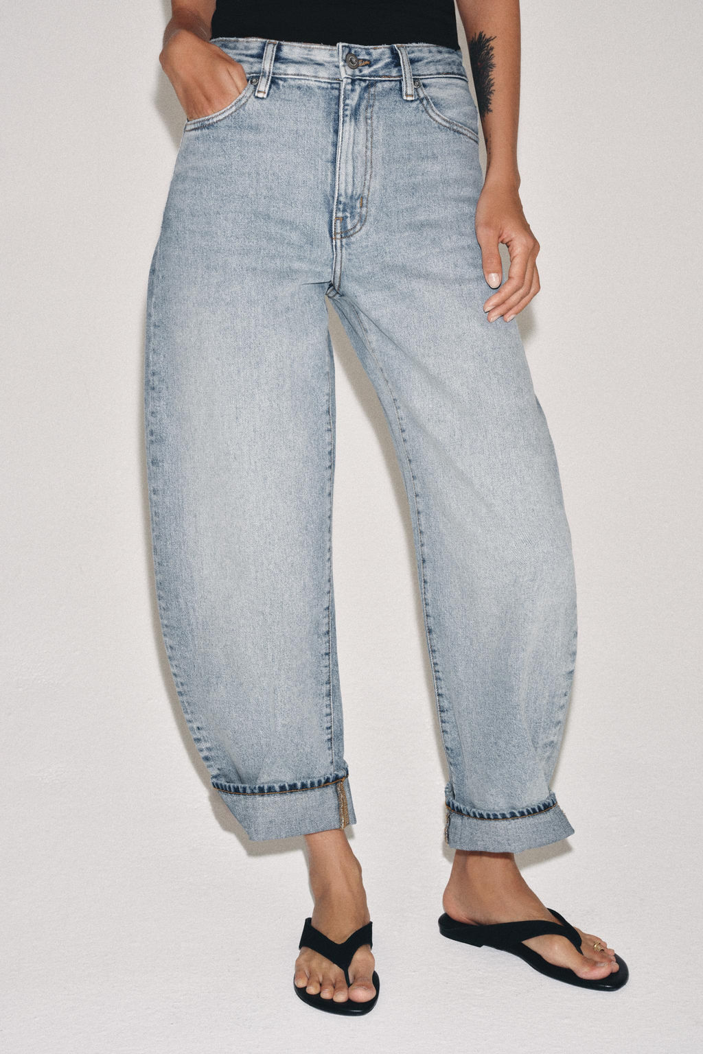 JEANS ZW COLLECTION BALLOON TIRO MEDIO / Azul - Zara фото 2