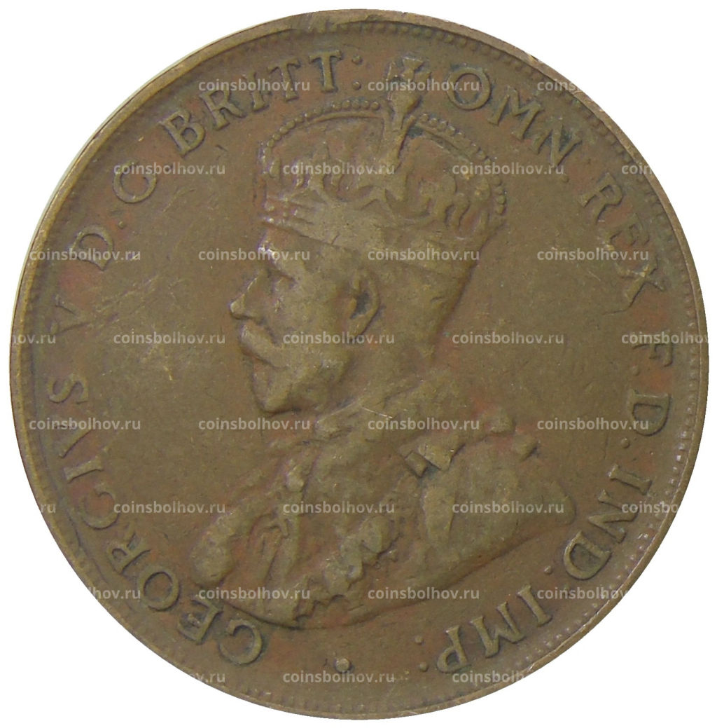 Монета 1 пенни 1922 года Австралия