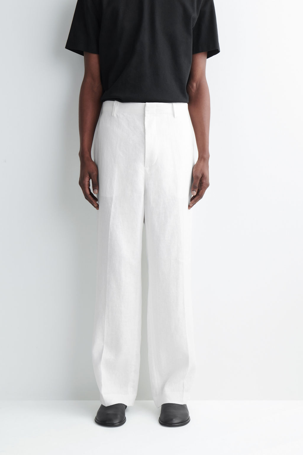 PANTAL?N DE LINO RELAXED FIT STRAIGHT LEG - H&m фото 10