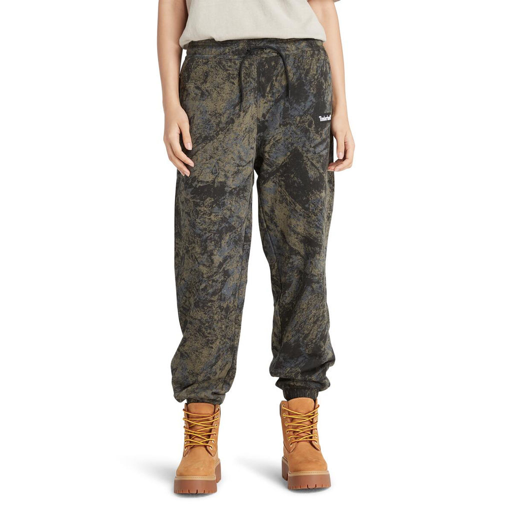 Брюки Timberland Sweatpant Mountain Authentic fit AOP серые  фото 4