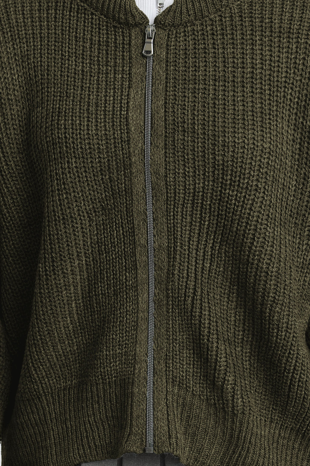 Haki Genis Kal?p Bomber Yaka Fermuarl? Triko H?rka TWOAW24HI00153