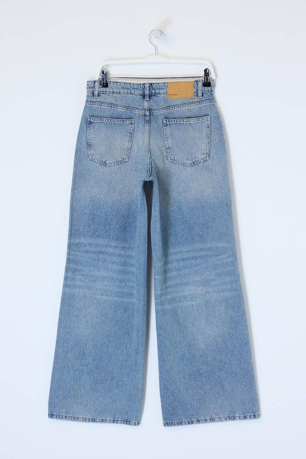 Premium Mavi Ozel Kumas DOKUMLU Yuksek Bel %100 Pamuk Wide Leg Jeans TWOSS26JE00136 - Trendyolmilla фото 6