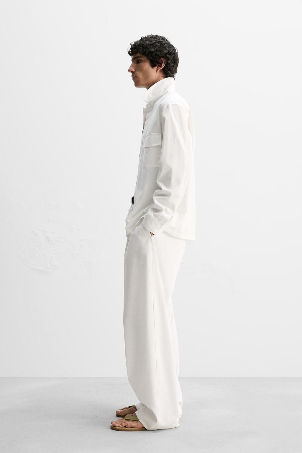 LYOCELL/COTTON OVERSHIRT - Zara фото 4