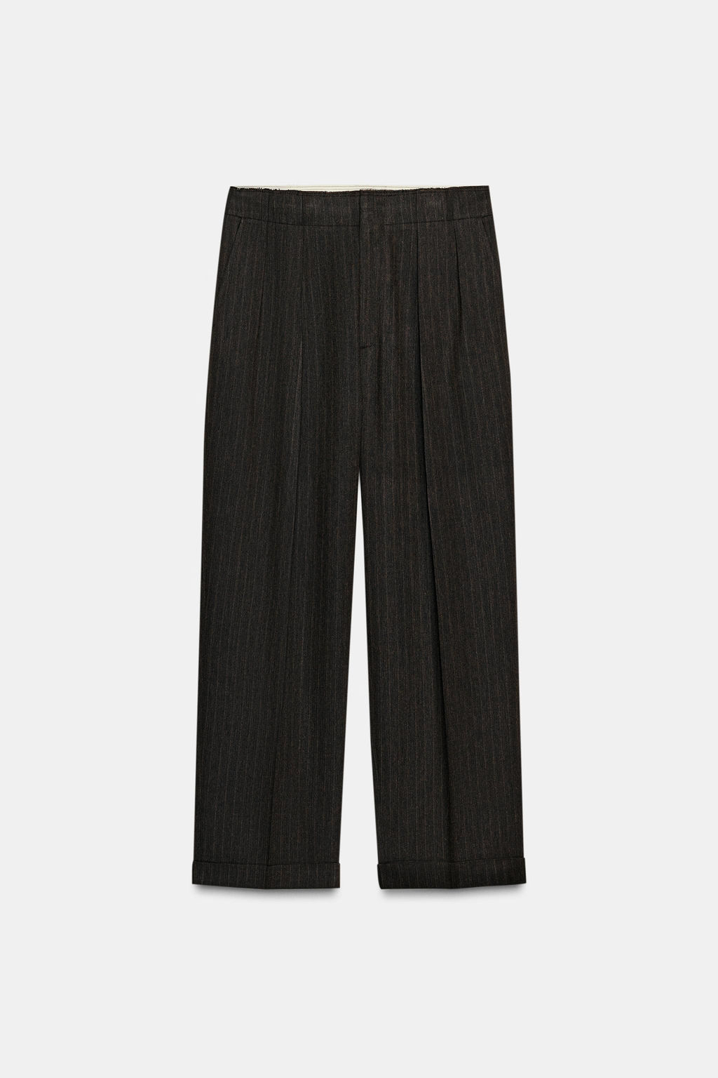 ZW COLLECTION HERRINGBONE DARTED TROUSERS - Zara фото 7
