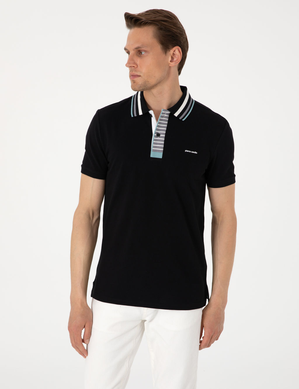 Siyah Slim Fit Ti__rt