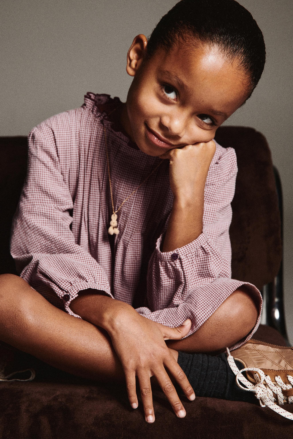 GINGHAM CHECK DRESS - Zara фото 7