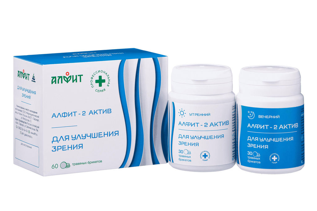 Алфит-актив 2 (для улучшения зрения) БАД в брикетах Алфит 5780