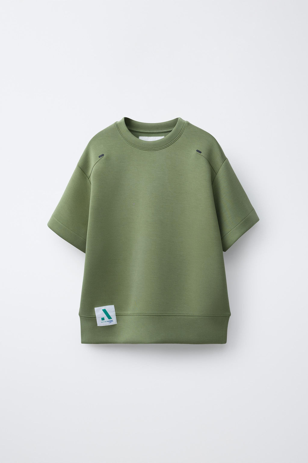 CAMISETA SPORTY LOGO / Verde medio - Zara фото 4