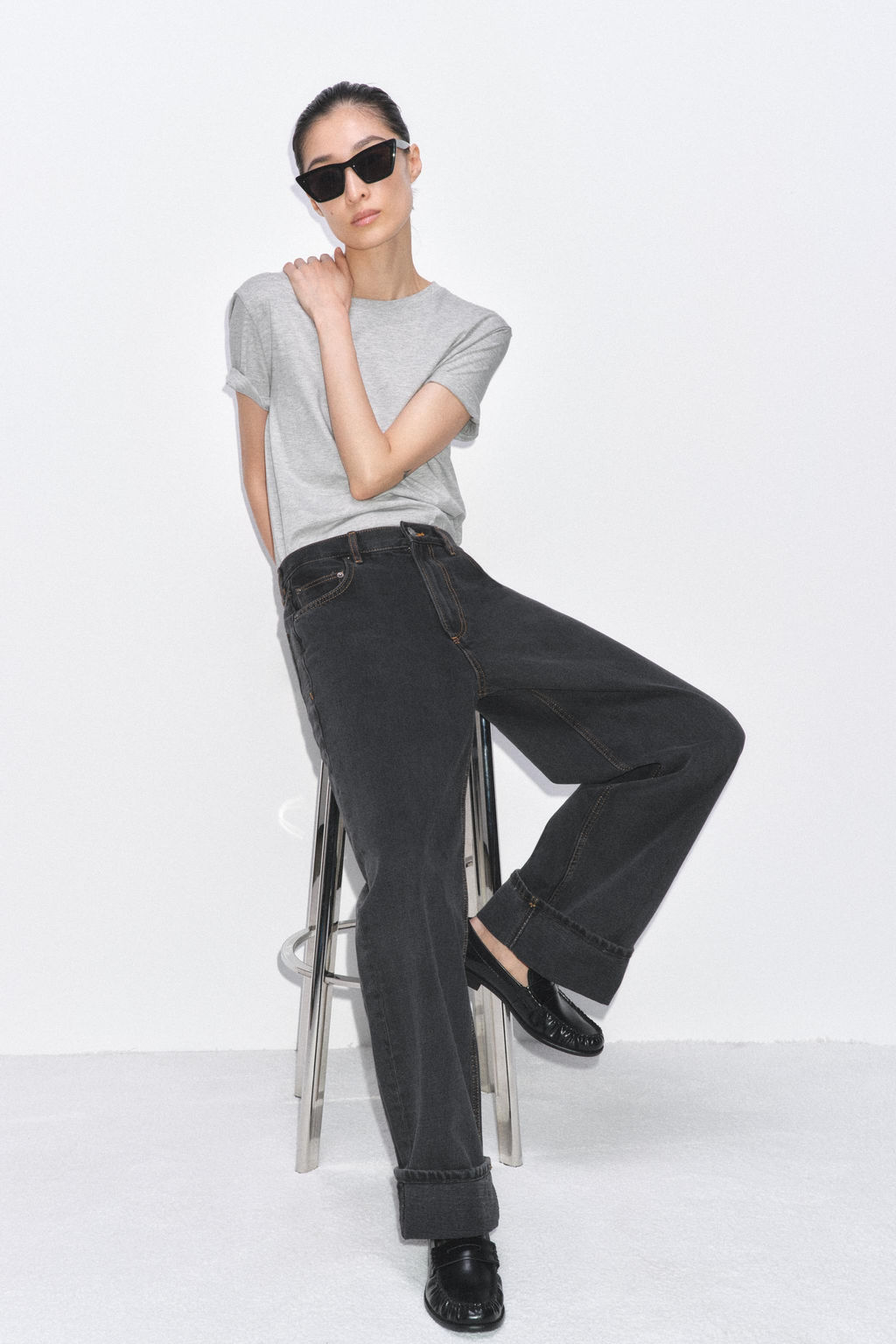 ZW COLLECTION BAGGY MID-WAIST JEANS - Zara фото 10