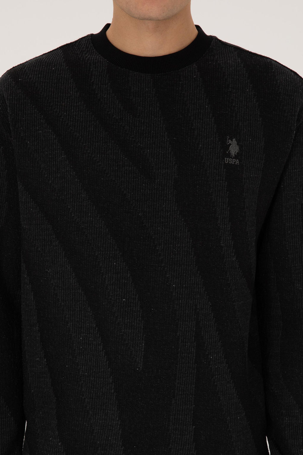 Erkek Comfort Fit Bisiklet Yaka Siyah Sweatshirt - U.s. polo assn фото 6