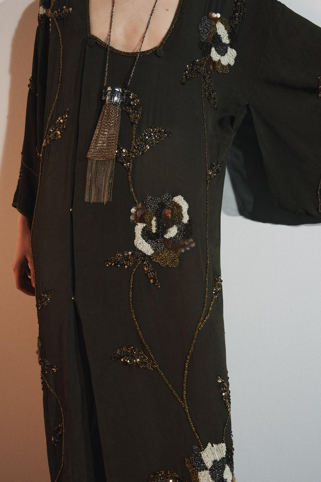 LIMITED EDITION JACQUARD EMBROIDERED BEADED DRESS - Zara фото 2