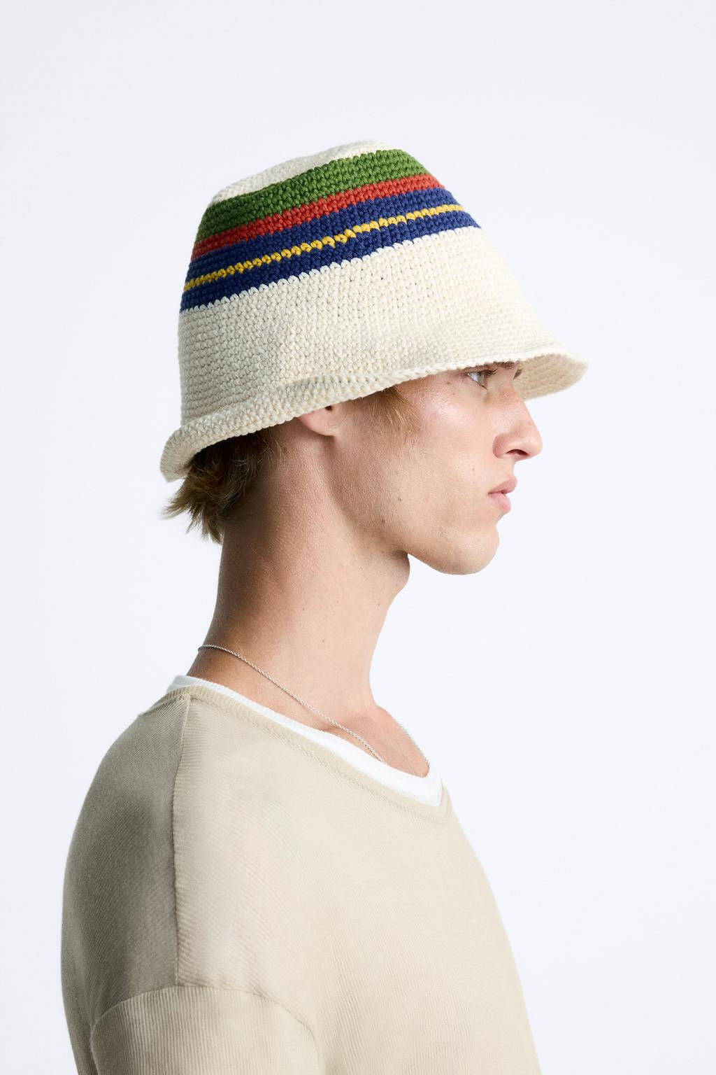 CROCHET HAT WITH STRIPES - Zara фото 2