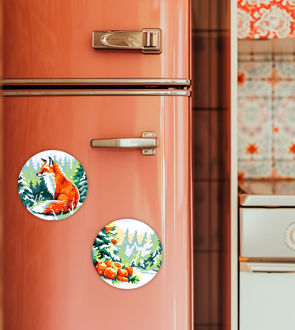 ФРЕЯ PNBM-019 Набор для раскрашивания по номерам (на магните) 9 х 9 см Яркая зима  фото 5