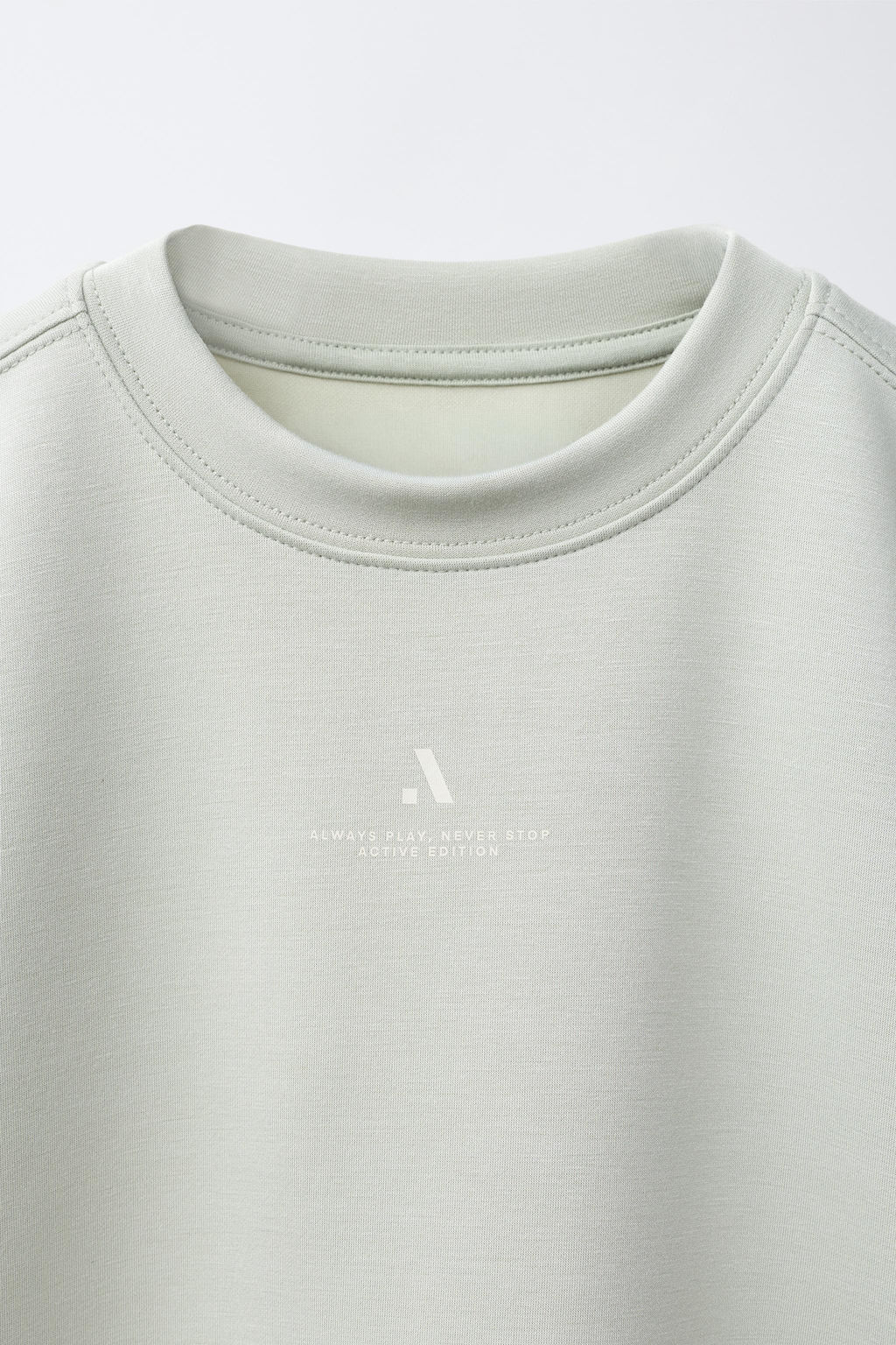CAMISETA TEXTO SPORTY / Menta claro - Zara фото 3