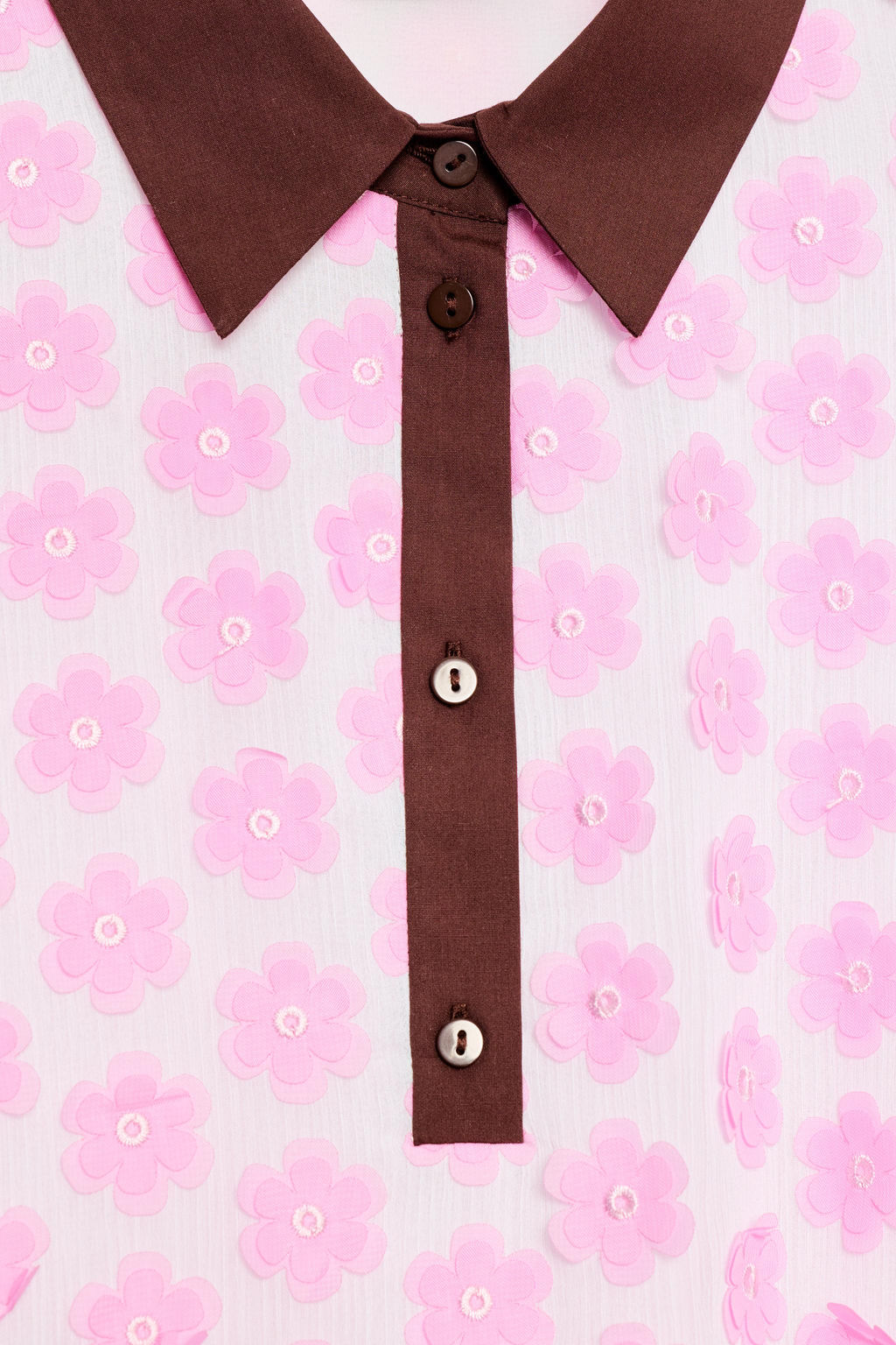 BLUSA ESTRUCTURA FLORES / Rosa - Zara фото 7