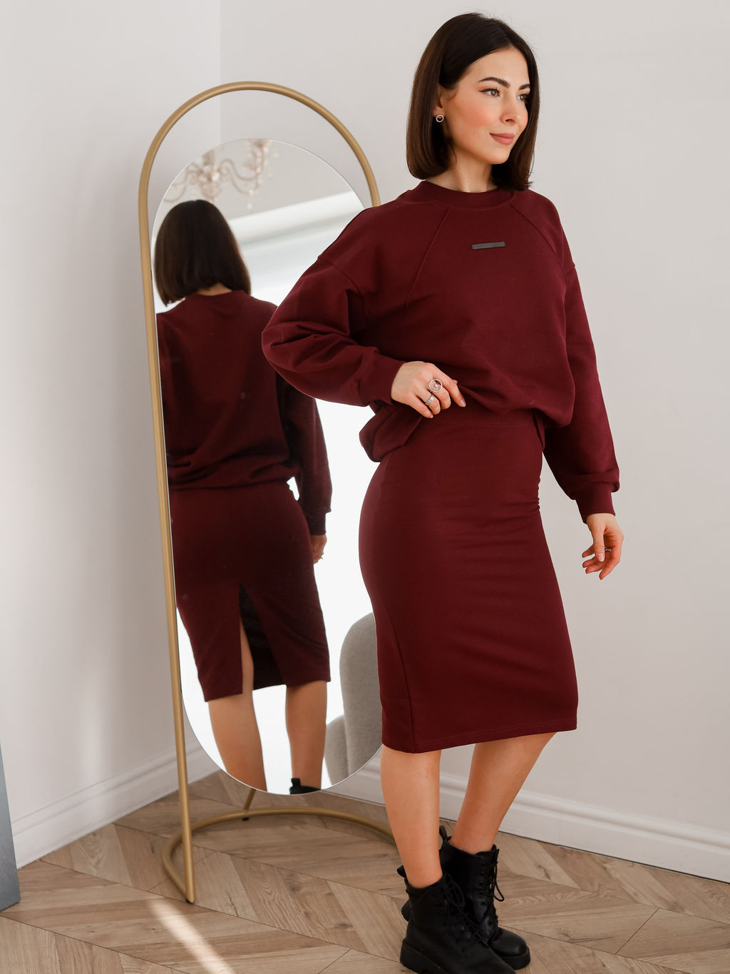 Юбка женская Pike, портвейн - Inzibe фото 4