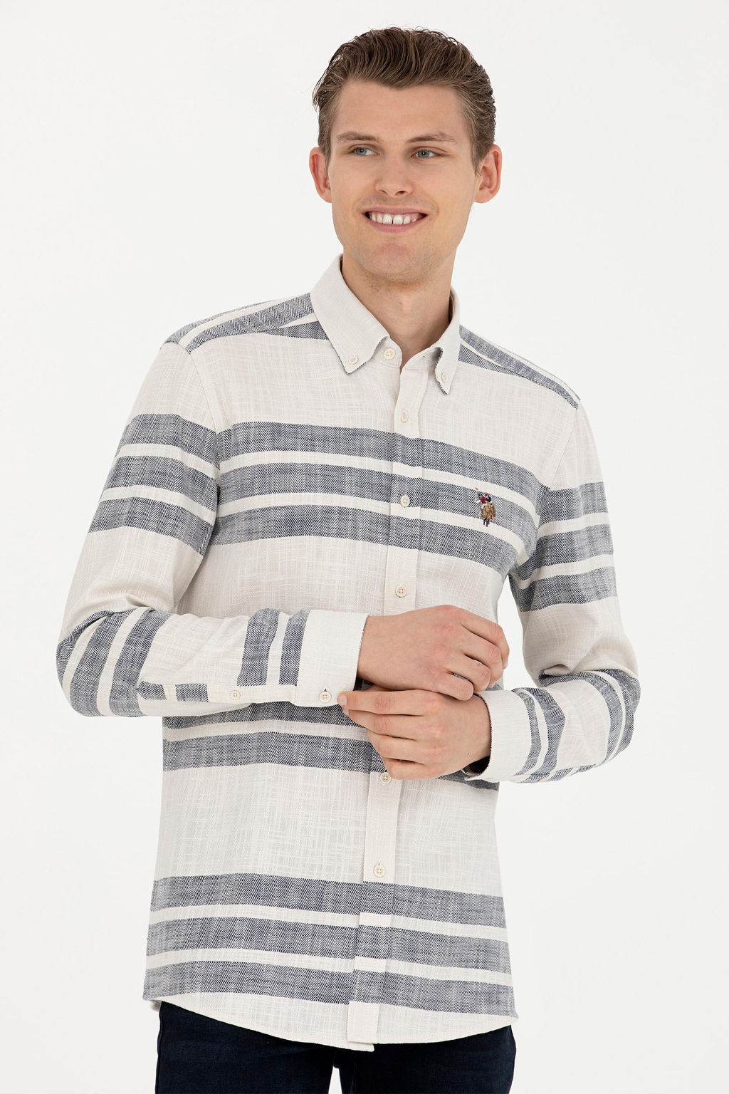 Мужская рубашка с длинным рукавом Stone - U.s. polo assn фото 17