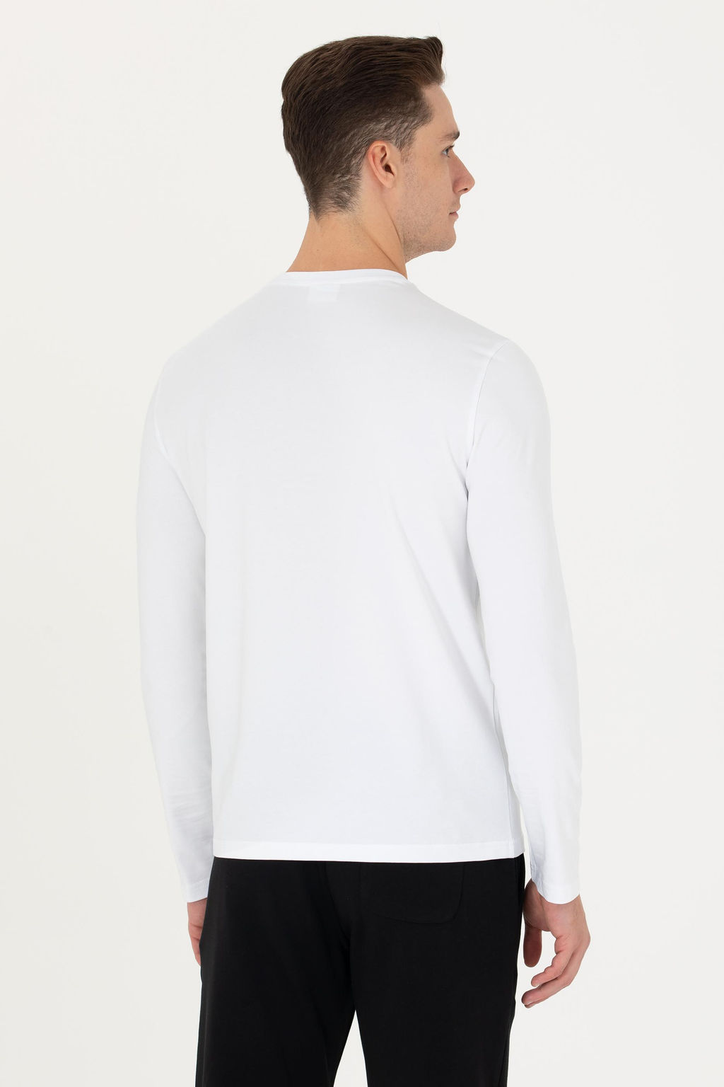 U. S. Polo Assn / Мужской белый базовый свитшот - U.s. polo assn фото 19