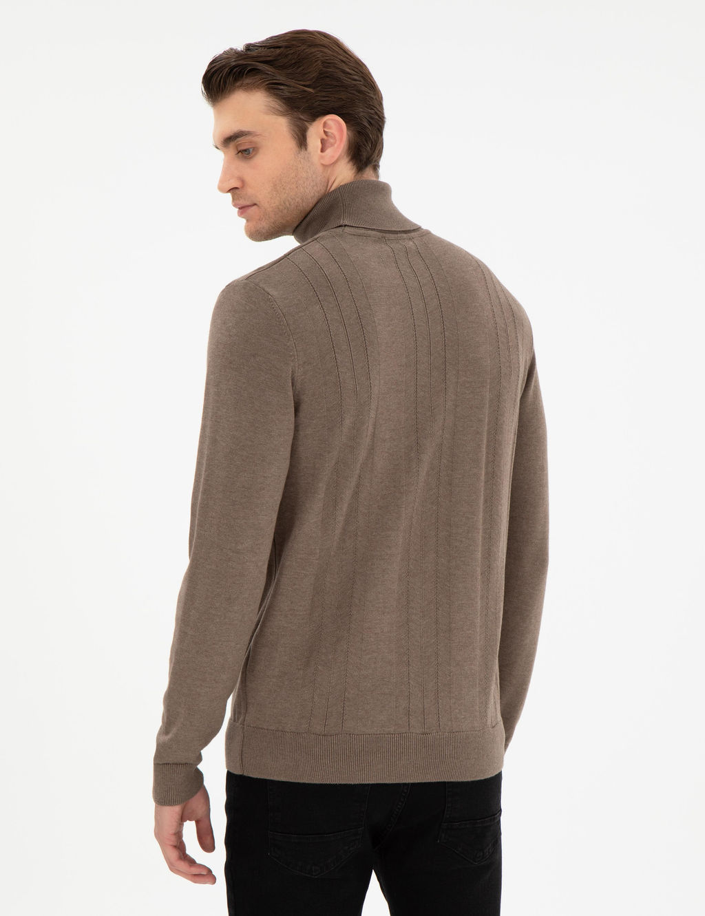 Vizon Melanj Slim Fit Bal_k__ Yaka Triko Kazak - Pierre cardin фото 5