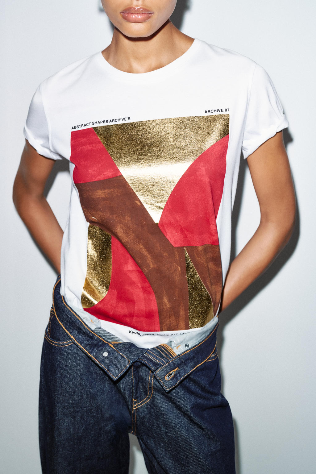 METALLIC PRINT T-SHIRT - Zara фото 13