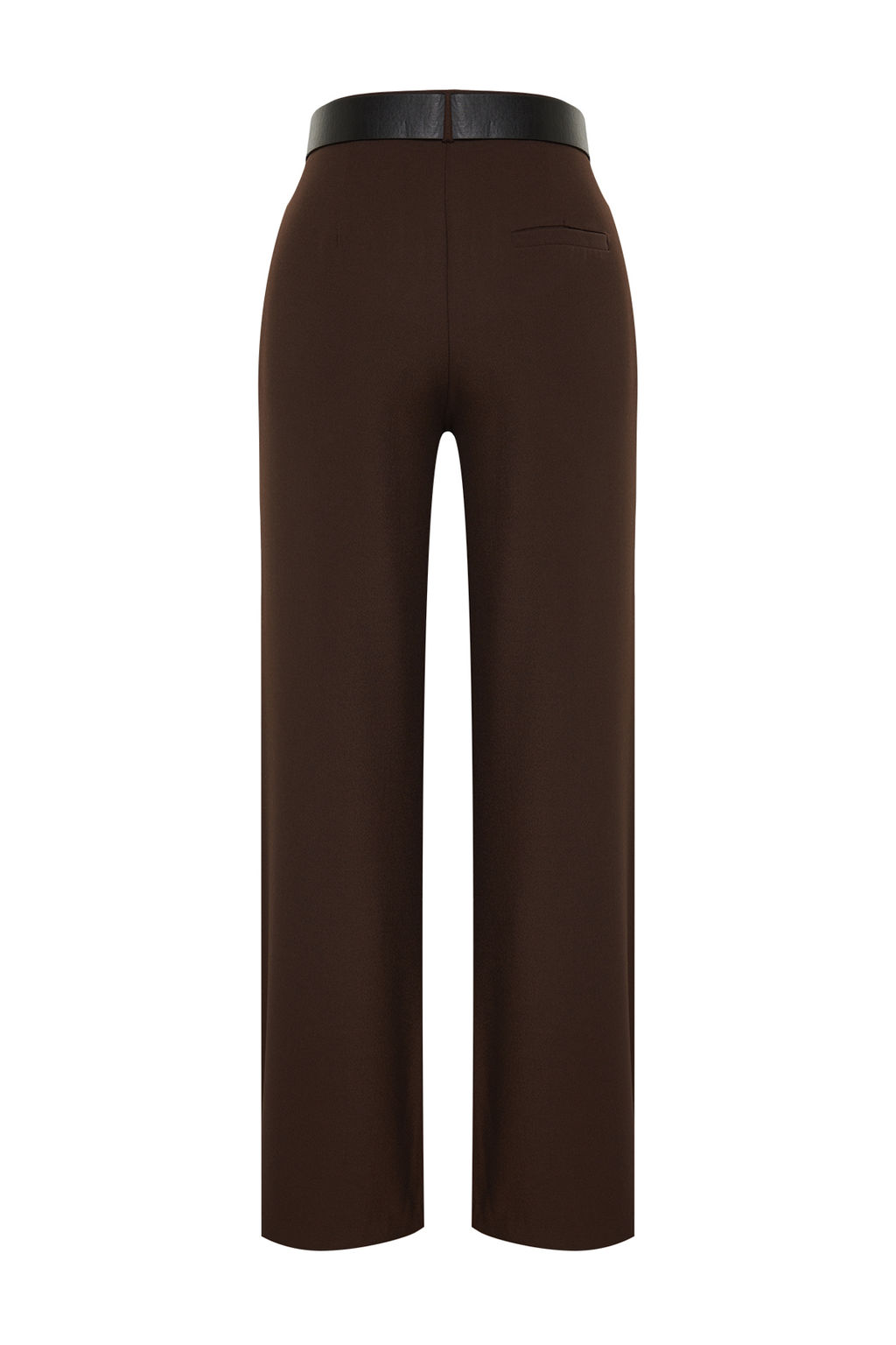 Limited Edition Kahverengi Wide Leg Kemerli Dokuma Kumas Pantolon TWOSS24PL00104 - Trendyolmilla фото 7