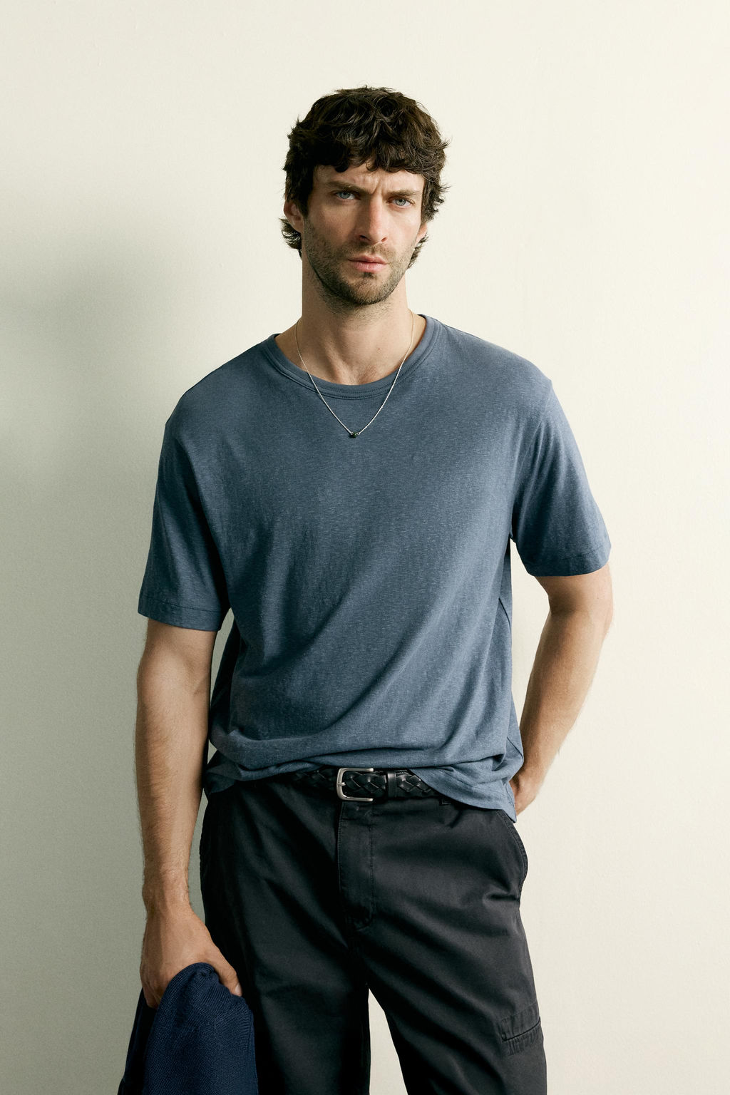 CAMISETA REGULAR FIT LIGHTWEIGHT / Azul medio - Zara фото 2