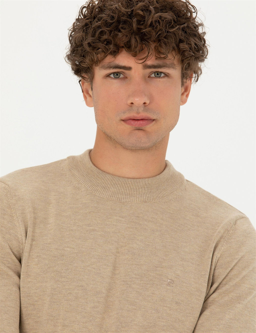 Ta_ Melanj Slim Fit Yar_m Bal_k__ Yaka Basic Triko Kazak - Pierre cardin фото 2