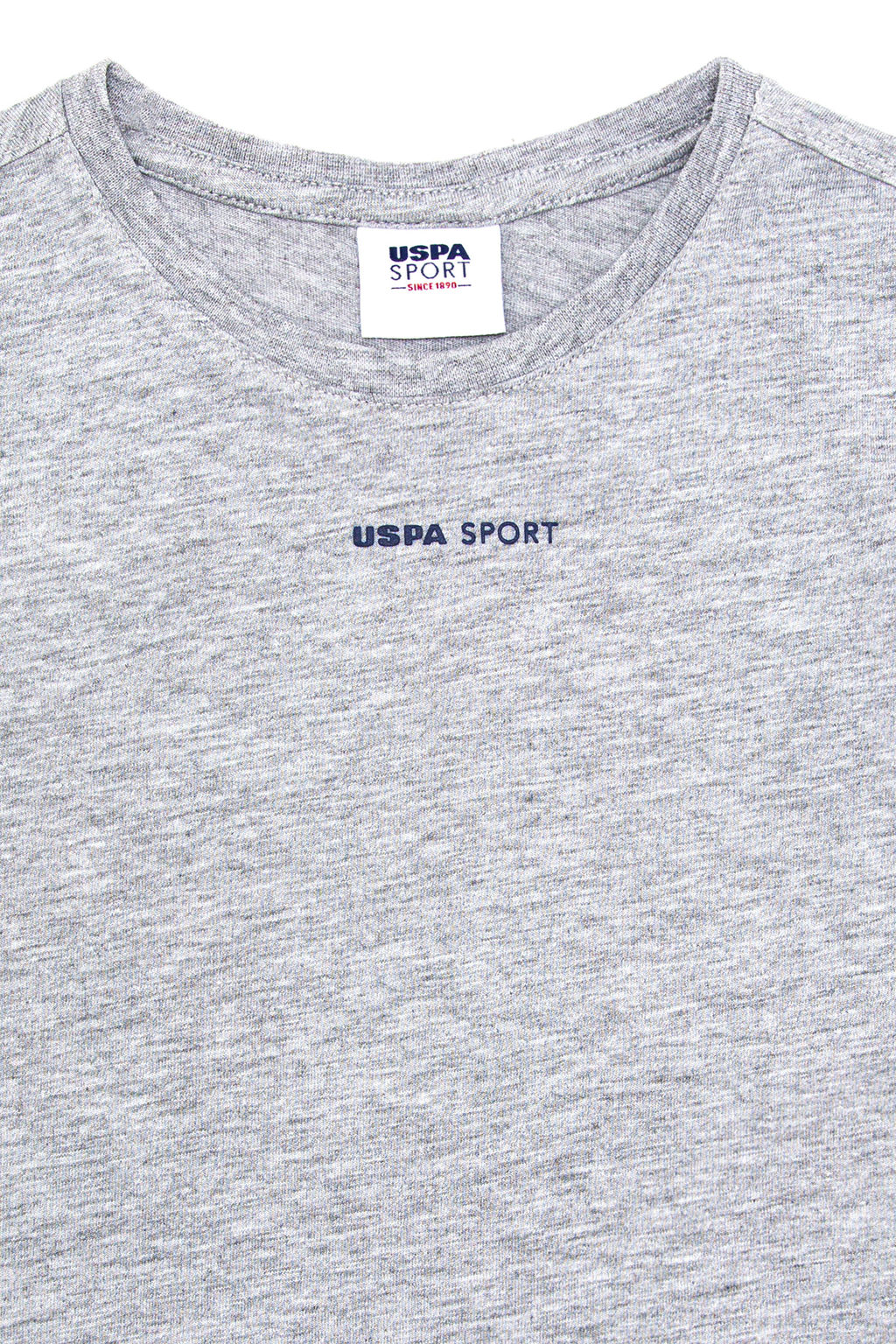 Футболка U.S. Polo Assn детская серая меланжевая хлопок  фото 9