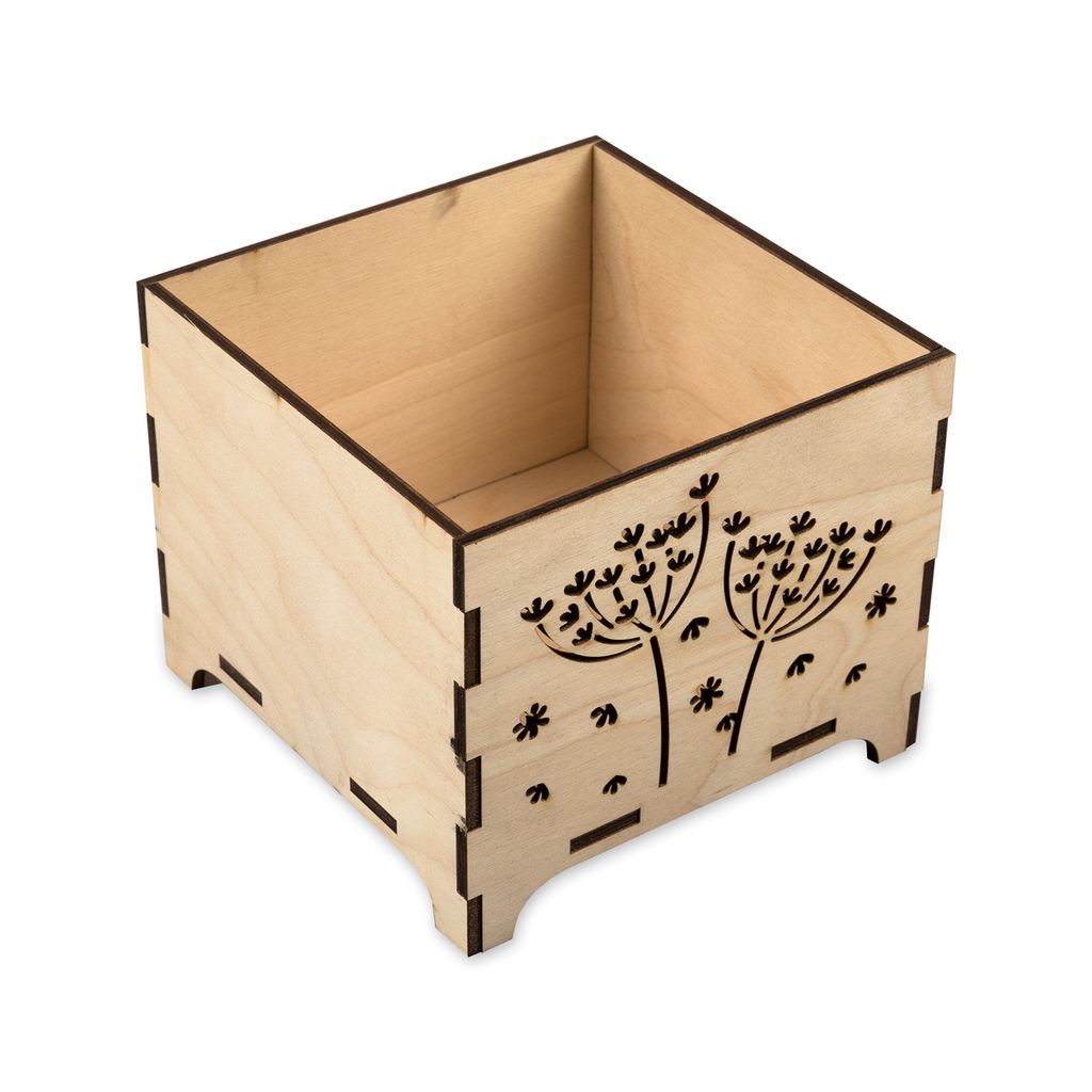 Заготовка для декорирования Mr. Carving ВД-1087 Салфетница Одуванчики фанера 14 х 14 х 0.4 см