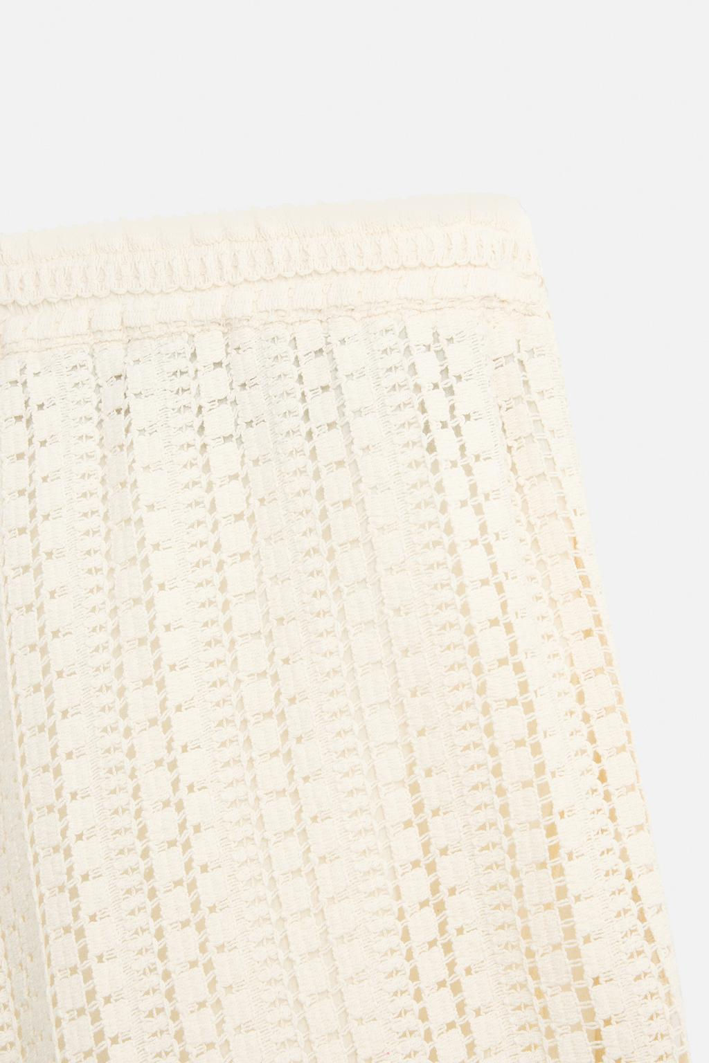 TEXTURED CROCHET BERMUDA SHORTS - Zara фото 19