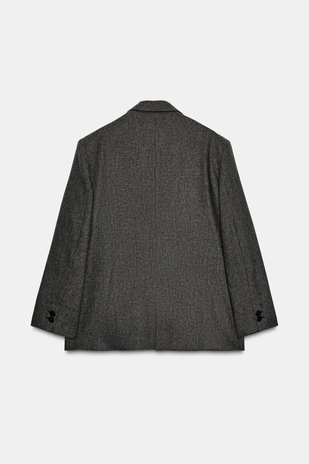 OVERSIZE DOUBLE-BREASTED CHECK BLAZER WITH WOOL