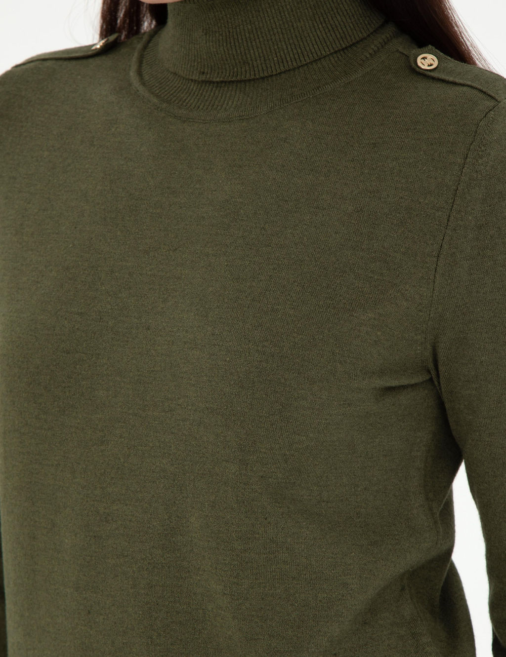 Kahverengi Slim Fit Basic Kazak