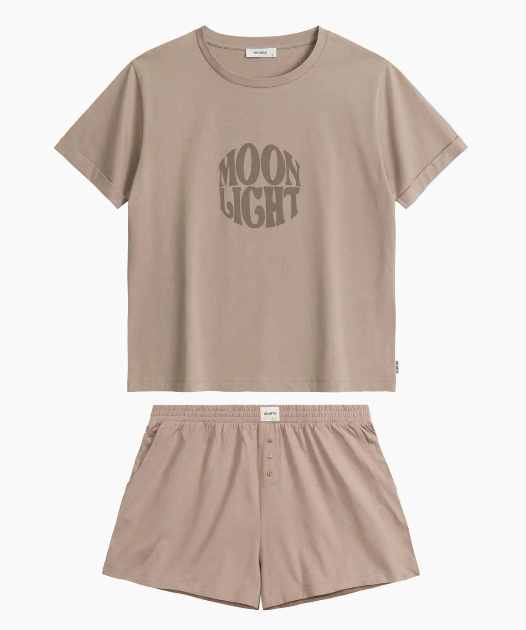 ATLANTIC NLP-487 Пижама женская Plain бежевый  фото 2