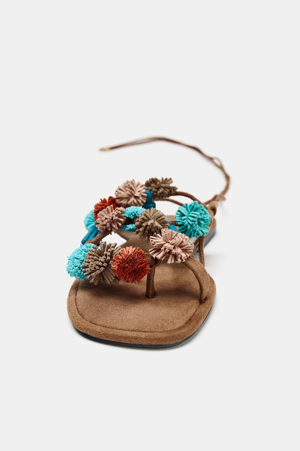 BEADED STRAPPY SANDALS - Zara фото 13