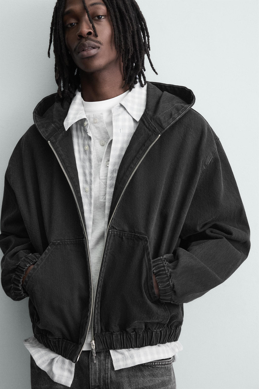 CAZADORA LAVADA CAPUCHA / Carb?n - Zara фото 5