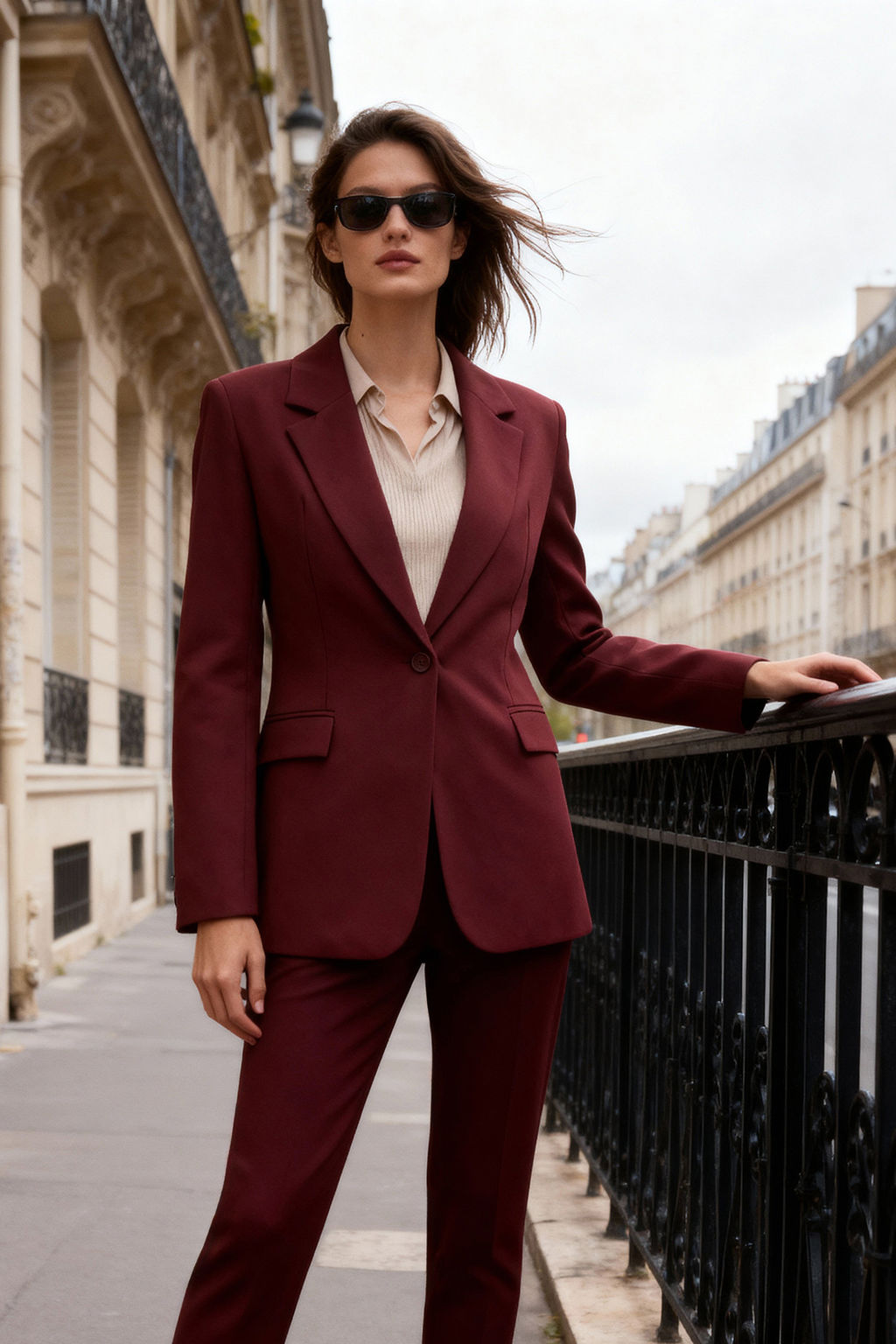 Bordo Fitted/Vucuda Oturan Tek Dugmeli Blazer Ceket TWOAW26BC00059 - Trendyolmilla фото 5