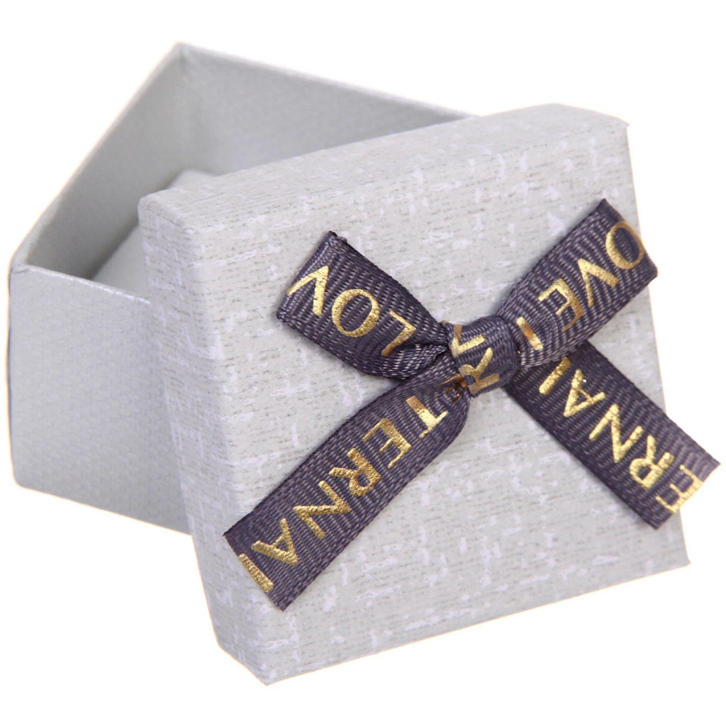 Цена за 12 шт. Коробка подарочная "Настроение" 5*5*3,5 см, Пепельный