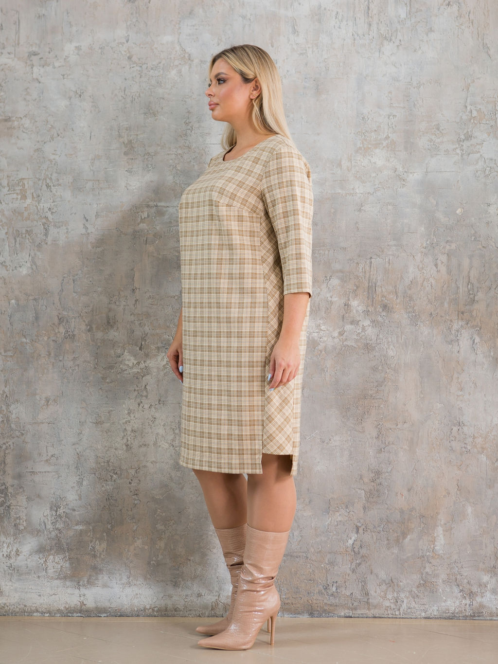 Платье 1356 голубая клетка - Novita фото 13