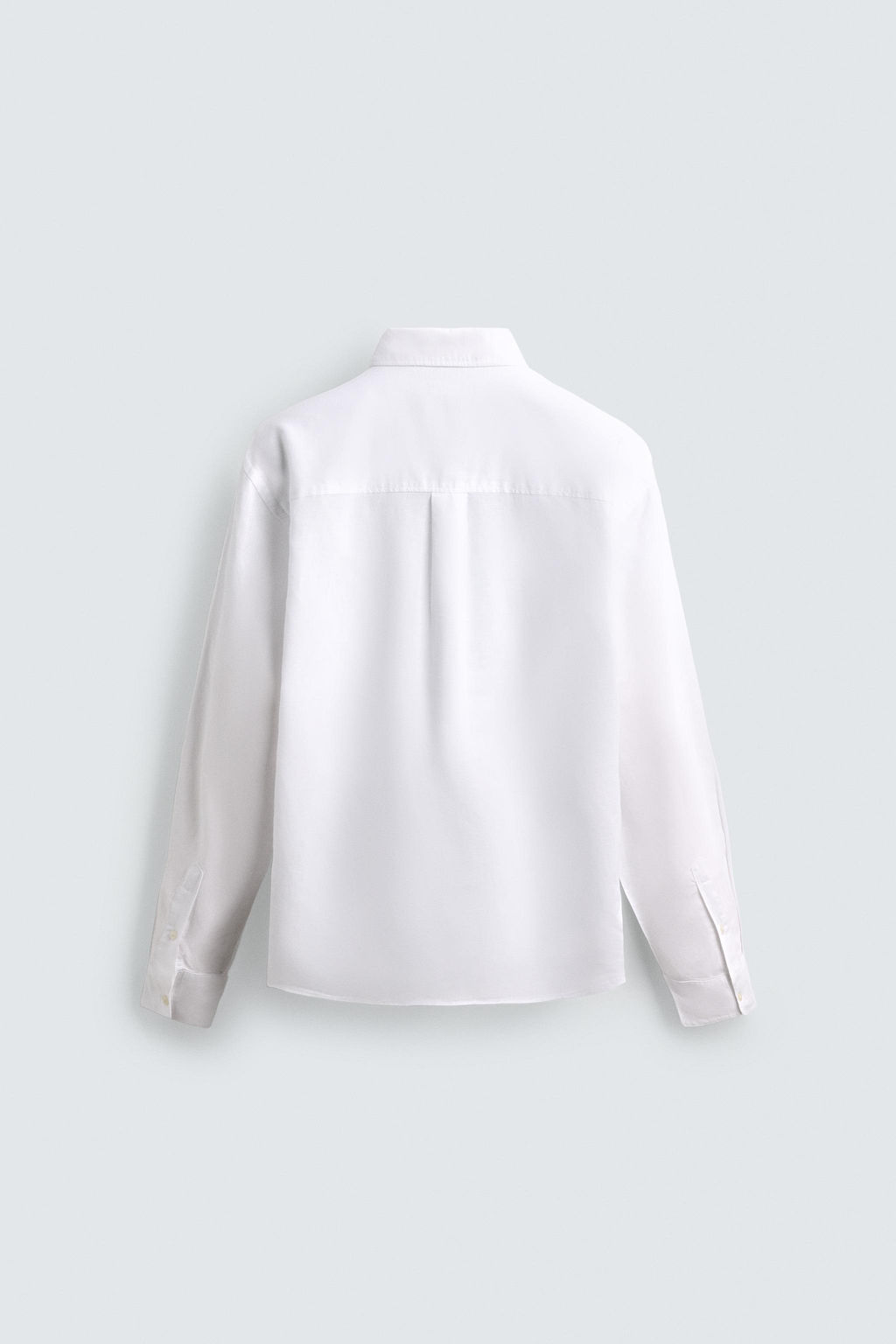 CAMISA REGULAR FIT LINO - ALGOD?N / Blanco - Zara фото 8