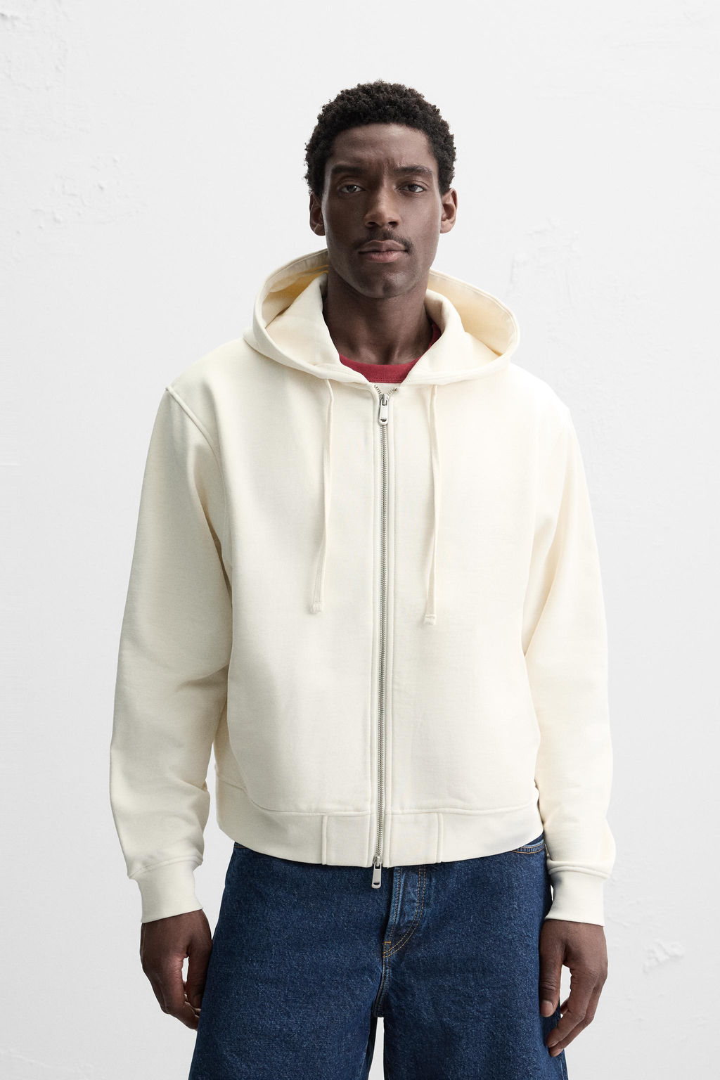 BASIC HOODIE WITH ZIP - Zara фото 2