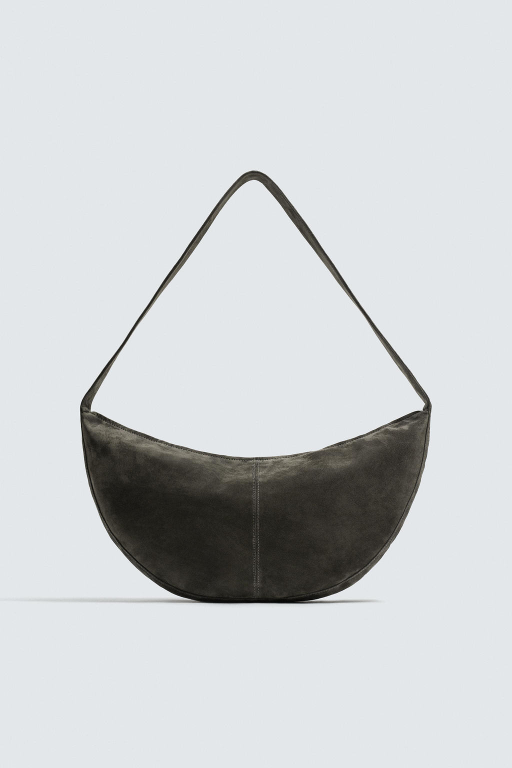 BOLSO HOMBRO PIEL / Gris - Zara фото 3
